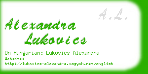 alexandra lukovics business card